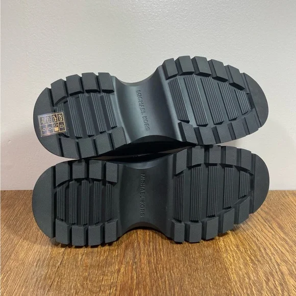 New Michael Kors Shiloh Chunky Black Leather Loafers Women’s Various Sizes - Picture 9 of 9